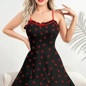 Heart Pattern Sleeveless Dress