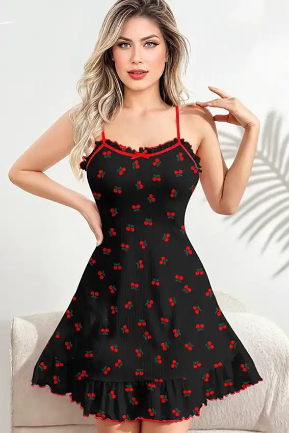 Heart Pattern Sleeveless Dress