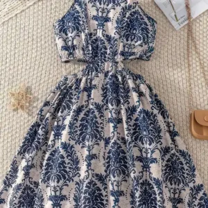 Elegant Floral Sleeveless Dress