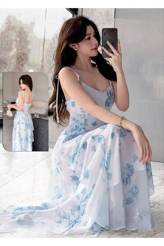 Floral Strappy Dress for Women