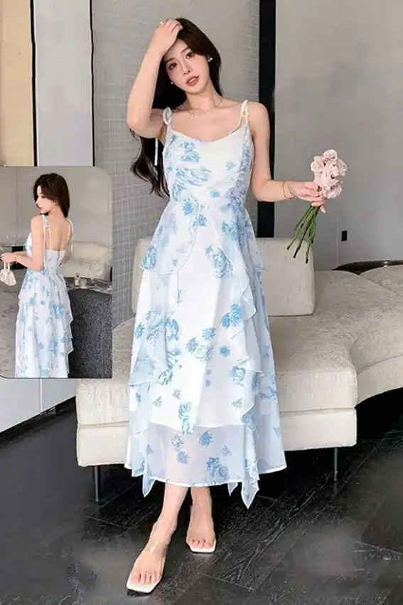 Floral Strappy Dress for Women