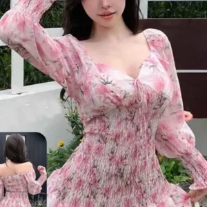 Floral Long Sleeve Dress