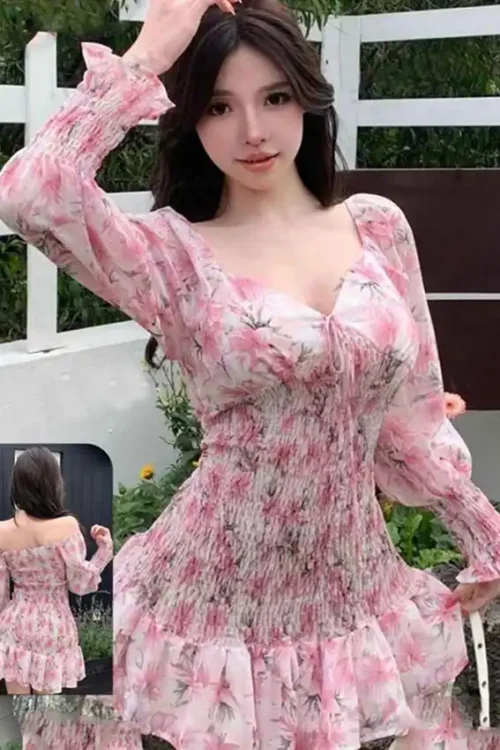 Floral Long Sleeve Dress