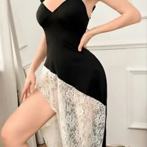 Elegant Asymmetrical Lace Dress