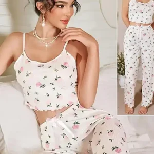 Floral Sleeveless Pajama Set