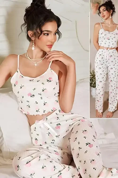 Floral Sleeveless Pajama Set