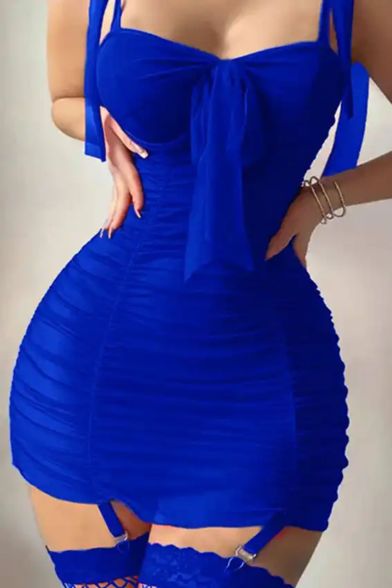 Elegant Red Ruched Mini Dress