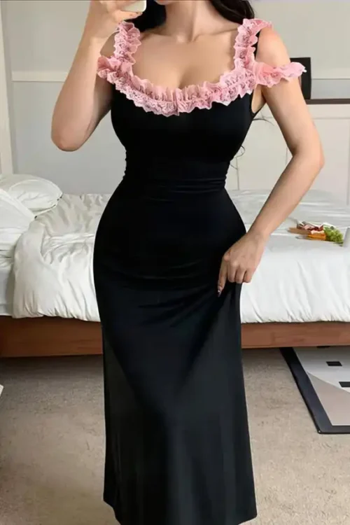 Elegant Sleeveless Black Dress