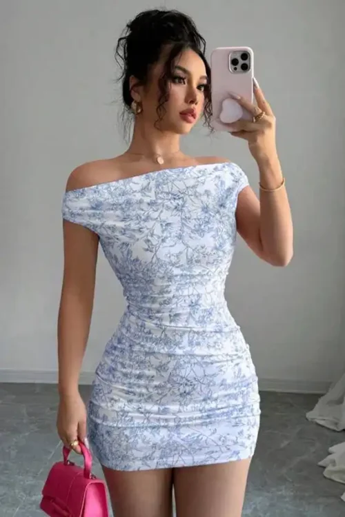 Floral Off-Shoulder Mini Dress