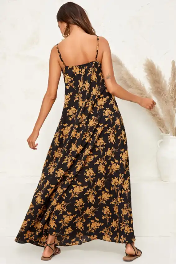 Floral Sleeveless Maxi Dress