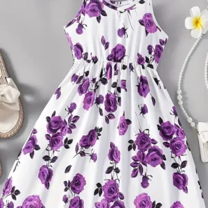 Floral Sleeveless Dress with Straps