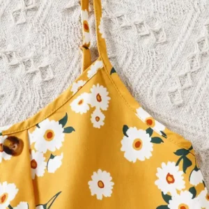 Floral Button-Front Summer Dress