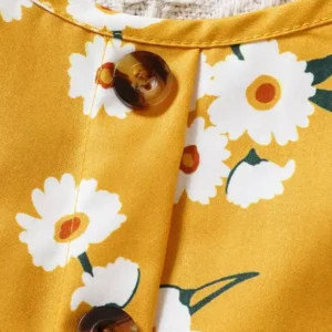 Floral Button-Front Summer Dress