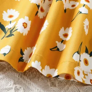 Floral Button-Front Summer Dress