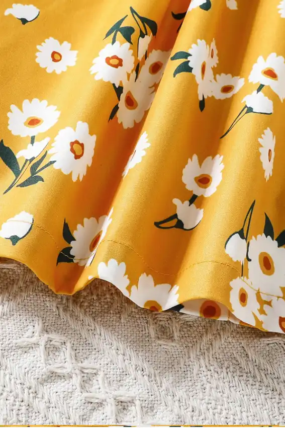 Floral Button-Front Summer Dress