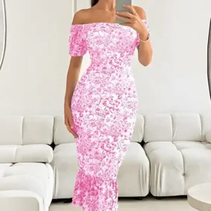 Floral Off-Shoulder Summer Dress