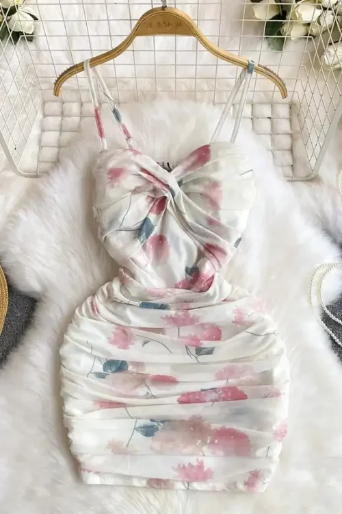 Elegant Floral Sleeveless Summer Dress