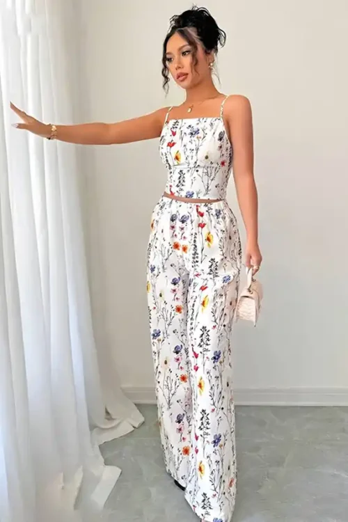Floral Sleeveless Jumpsuit - Summer Style