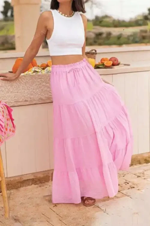 Elegant Sleeveless White Crop Top