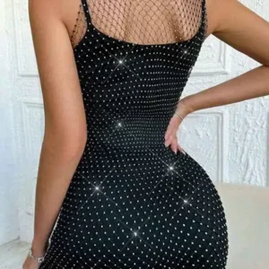 Sparkling Rhinestone Mesh Dress