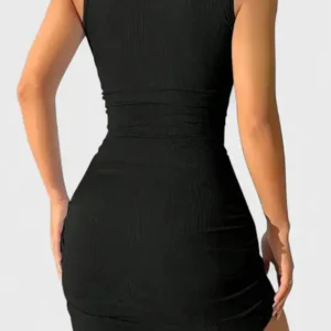 Sleeveless Ribbed Bodycon Dress
