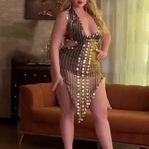 Glamorous Sequin Halter Dress