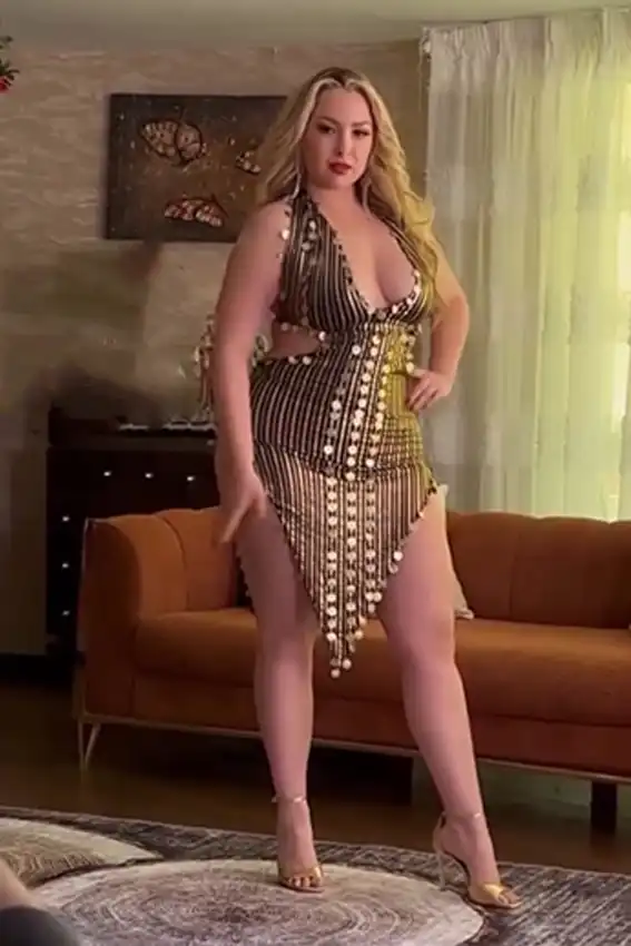 Glamorous Sequin Halter Dress