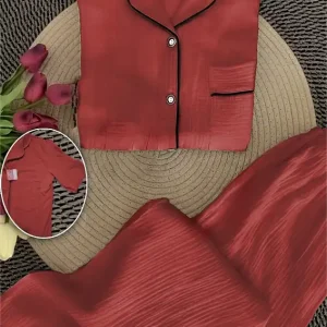 Elegant Pink Pajama Set for Women
