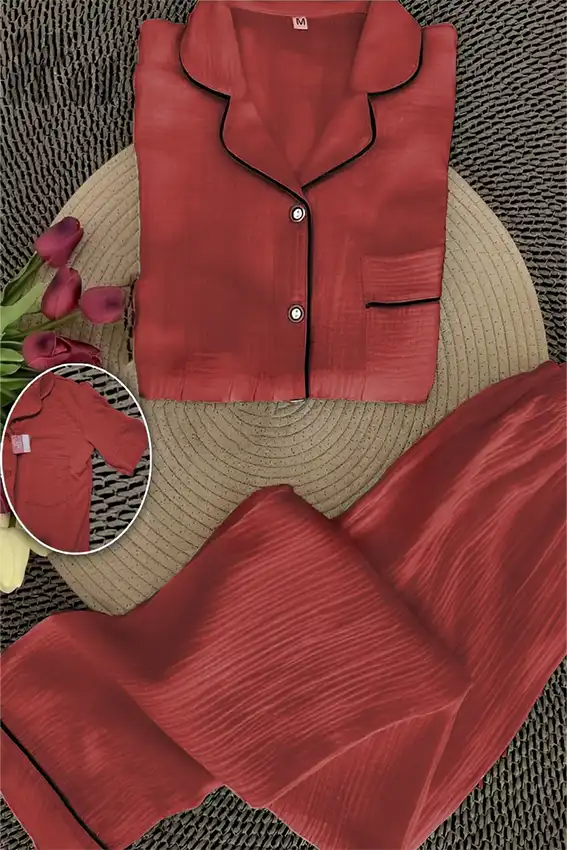 Elegant Pink Pajama Set for Women