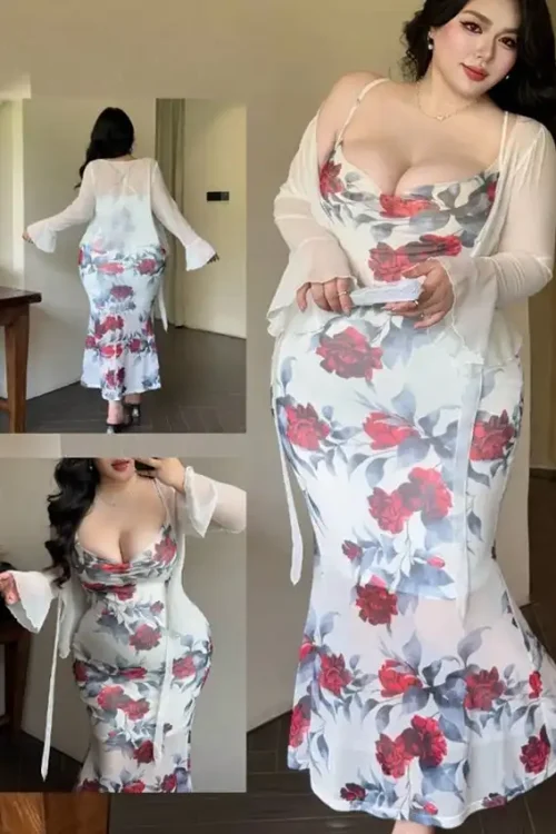Floral Long Sleeve Dress