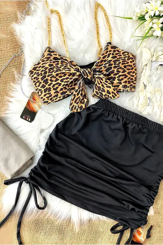 Leopard Print Two-Piece Set