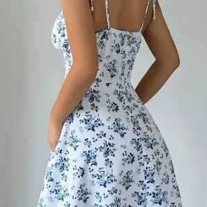 Floral Tie-Shoulder Summer Dress