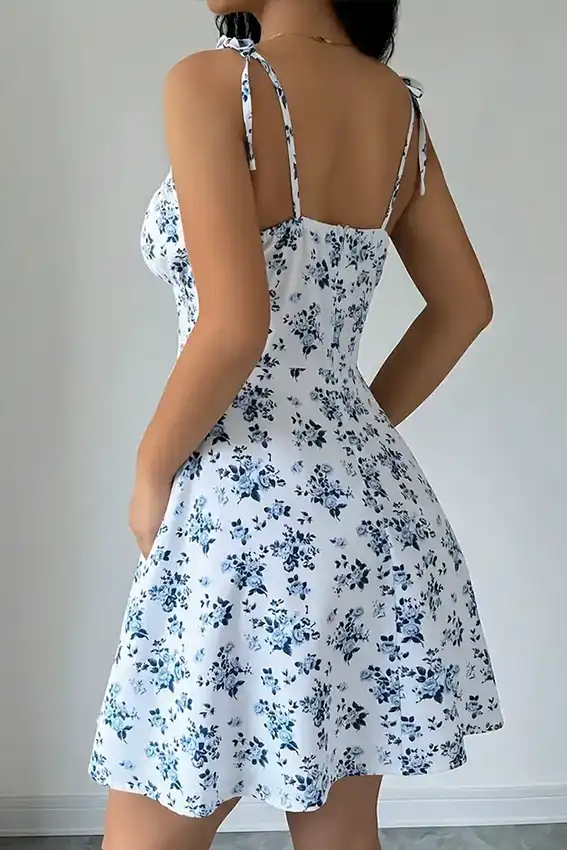 Floral Tie-Shoulder Summer Dress