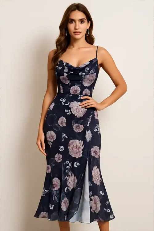 Elegant Floral Sleeveless Dress