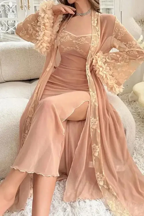 Elegant Floral Long Sleeve Dress