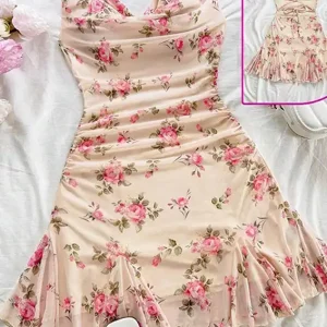 Vibrant Floral Strappy Dress