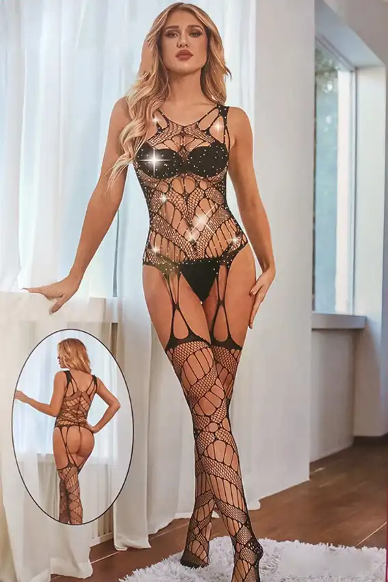 Intricate Fishnet Bodystocking Lingerie