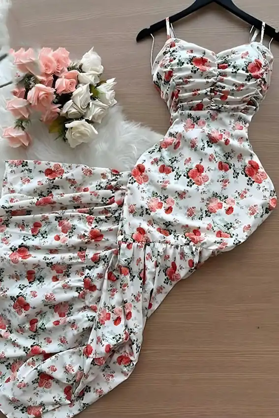 Floral Maxi Dress with Spaghetti Straps