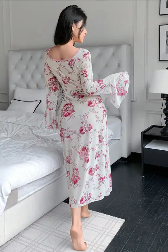 Floral Bell Sleeve Maxi Dress