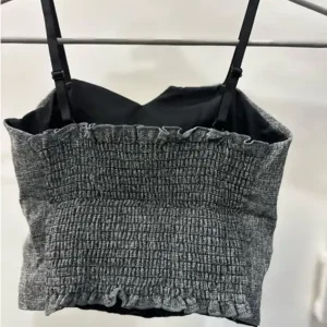 Elegant Bow Strap Crop Top