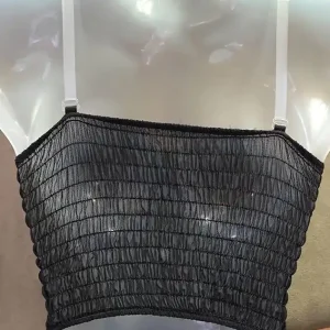 Sparkling Sequin Strapless Bustier Top