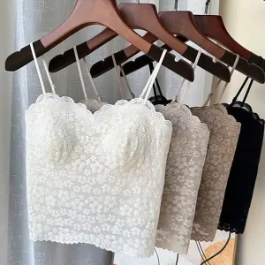 Floral Lace Strap Top