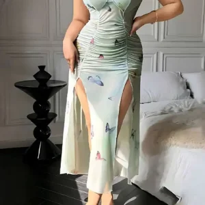Elegant Butterfly Print Dress