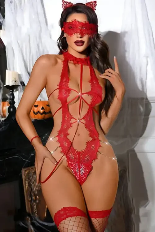 Scarlet Sin Devil-Inspired Lingerie Set