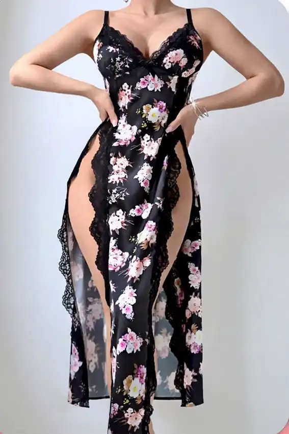 Floral Lace Elegant Nightwear