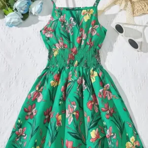 Floral Spaghetti Strap Summer Dress