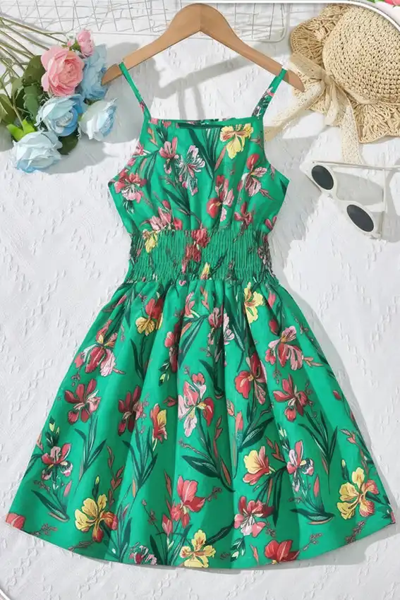 Floral Spaghetti Strap Summer Dress