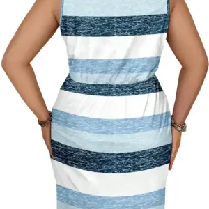 Striped Sleeveless Summer Dress