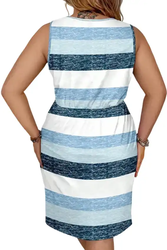 Striped Sleeveless Summer Dress