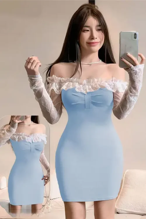 Elegant Lace Off-Shoulder Dress